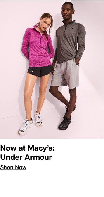 Now at macys! under armour shop now
