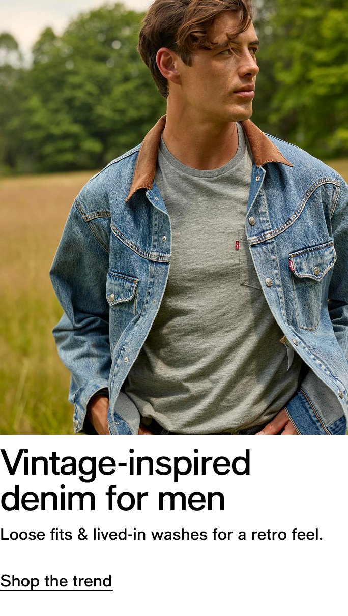 Vintage-inspired denim for men