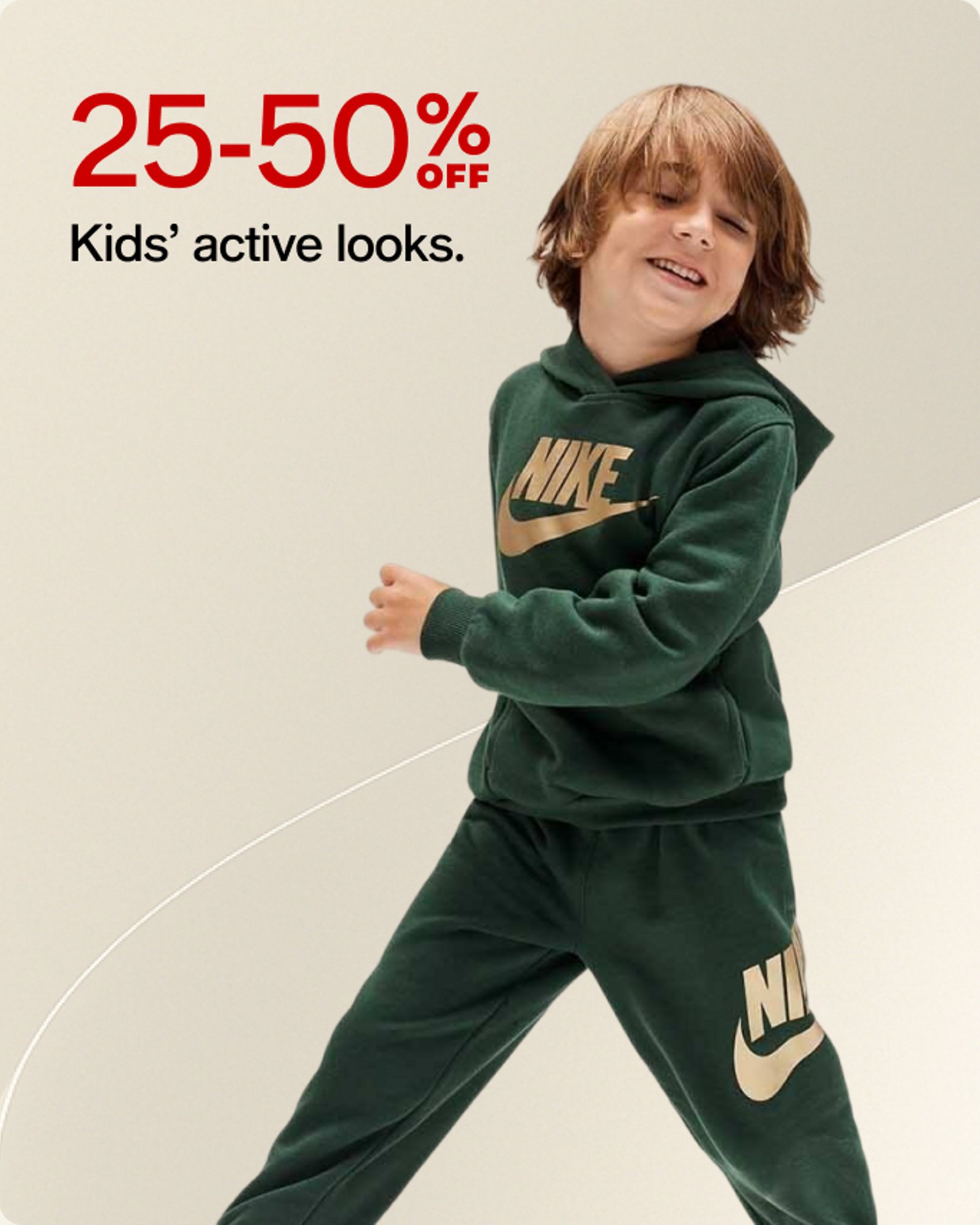 25-50% Kids active looks
